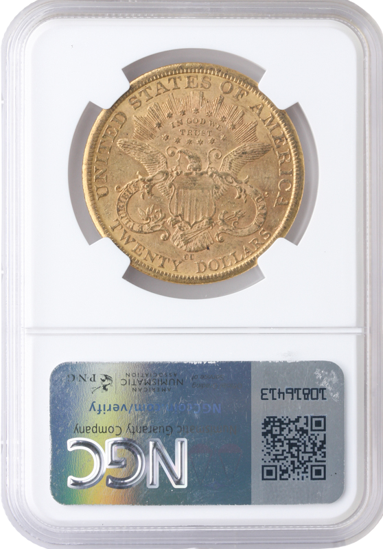 1877-CC $20 Liberty NGC AU53 CAC